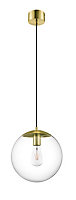 Dacite Brushed Brass & transparent Brass effect Pendant ceiling light, (Dia)280mm