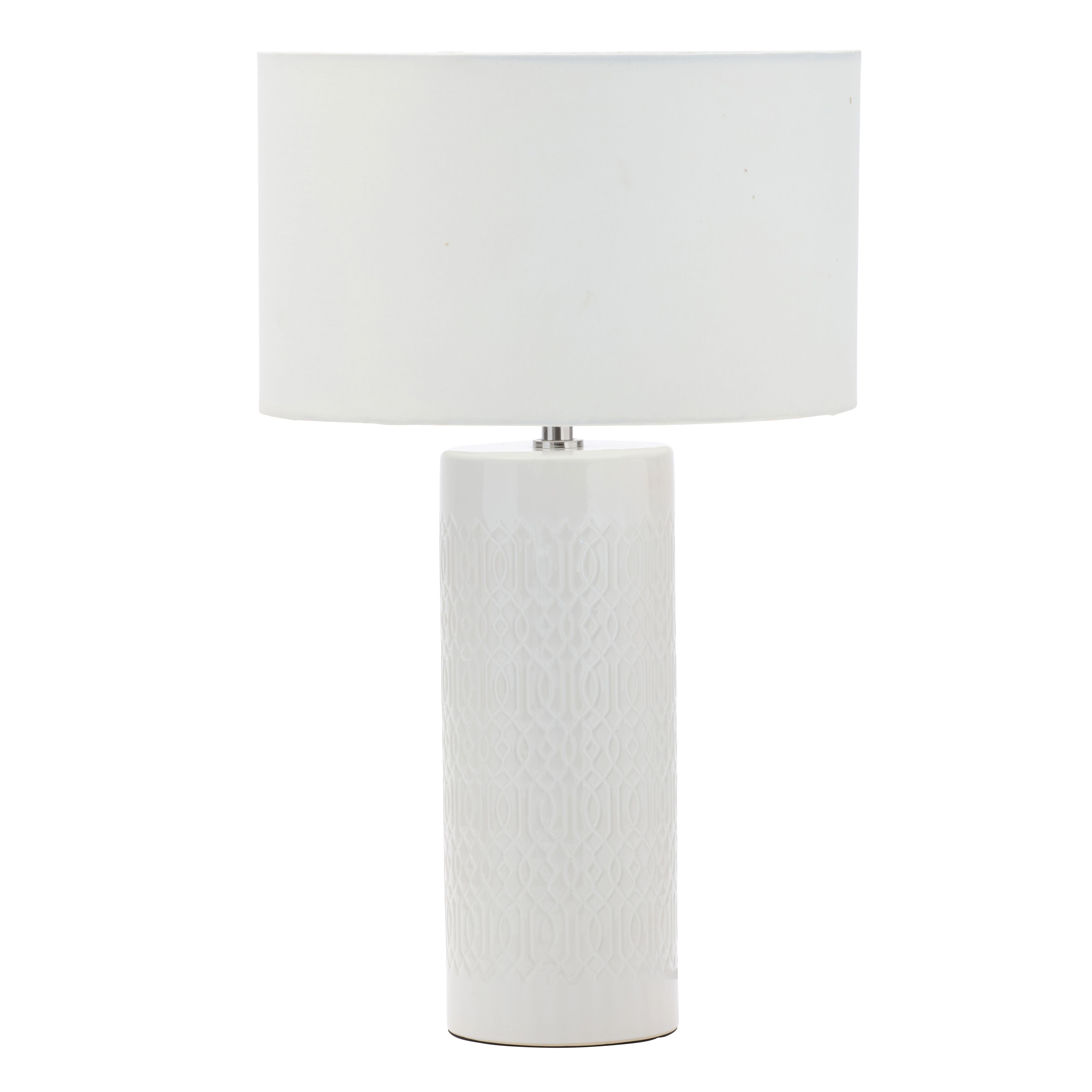 Ceramic assembled deals table lamp white