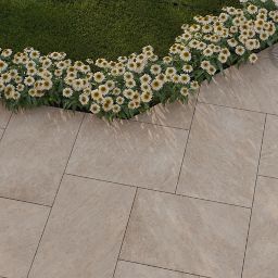Dakota Beige Matt Stone effect Porcelain Outdoor Floor Tile, Pack of 2, (L)900mm (W)600mm