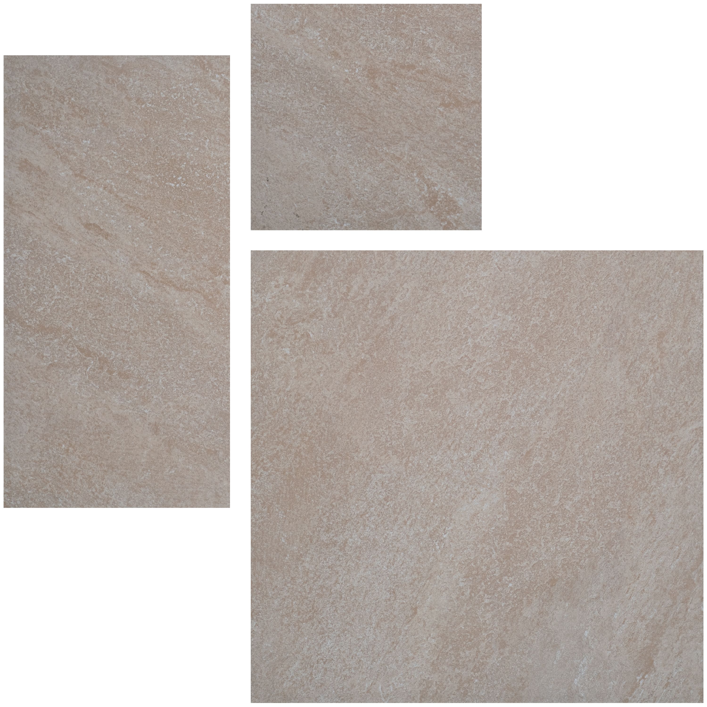 Dakota Beige Matt Stone effect Porcelain Outdoor Floor Tile