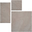 Dakota Beige Matt Stone effect Porcelain Outdoor Floor Tile, Pack of 4, (L)600mm (W)300mm