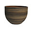 Dallas Glazed Terracotta Bamboo effect Ceramic Plant pot (Dia)14cm