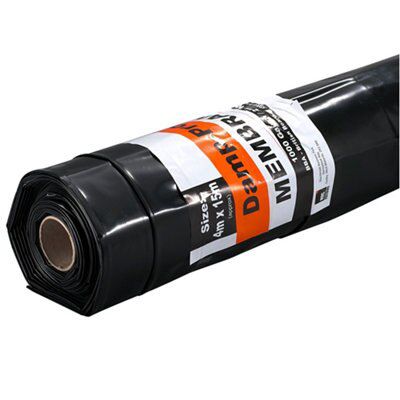 Product image for Capital Valley Plastics Ltd Black 250 Micron Damp proof membrane, (L)15m (W)4m