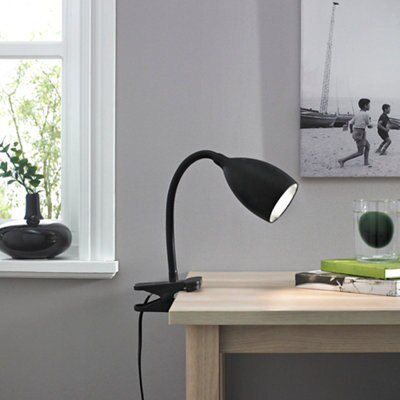 Dana Black Clip-on desk lamp