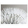 Dandelion White Canvas art (H)57cm x (W)77cm