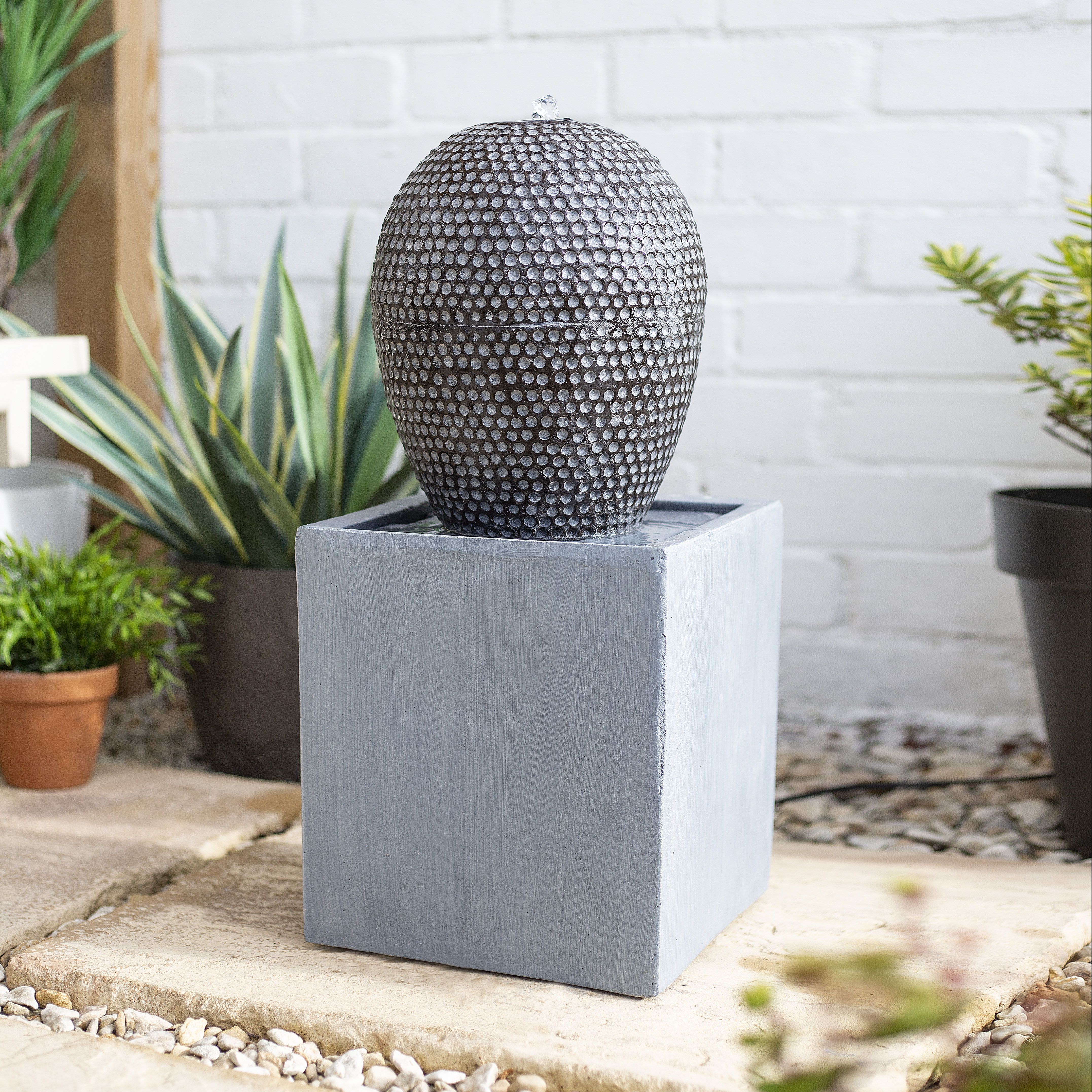 Dapple cascade Water feature with LED lights (H)57.8cm