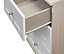 Darcey White oak effect 3 Drawer Chest of drawers (H)660mm (W)400mm (D)420mm