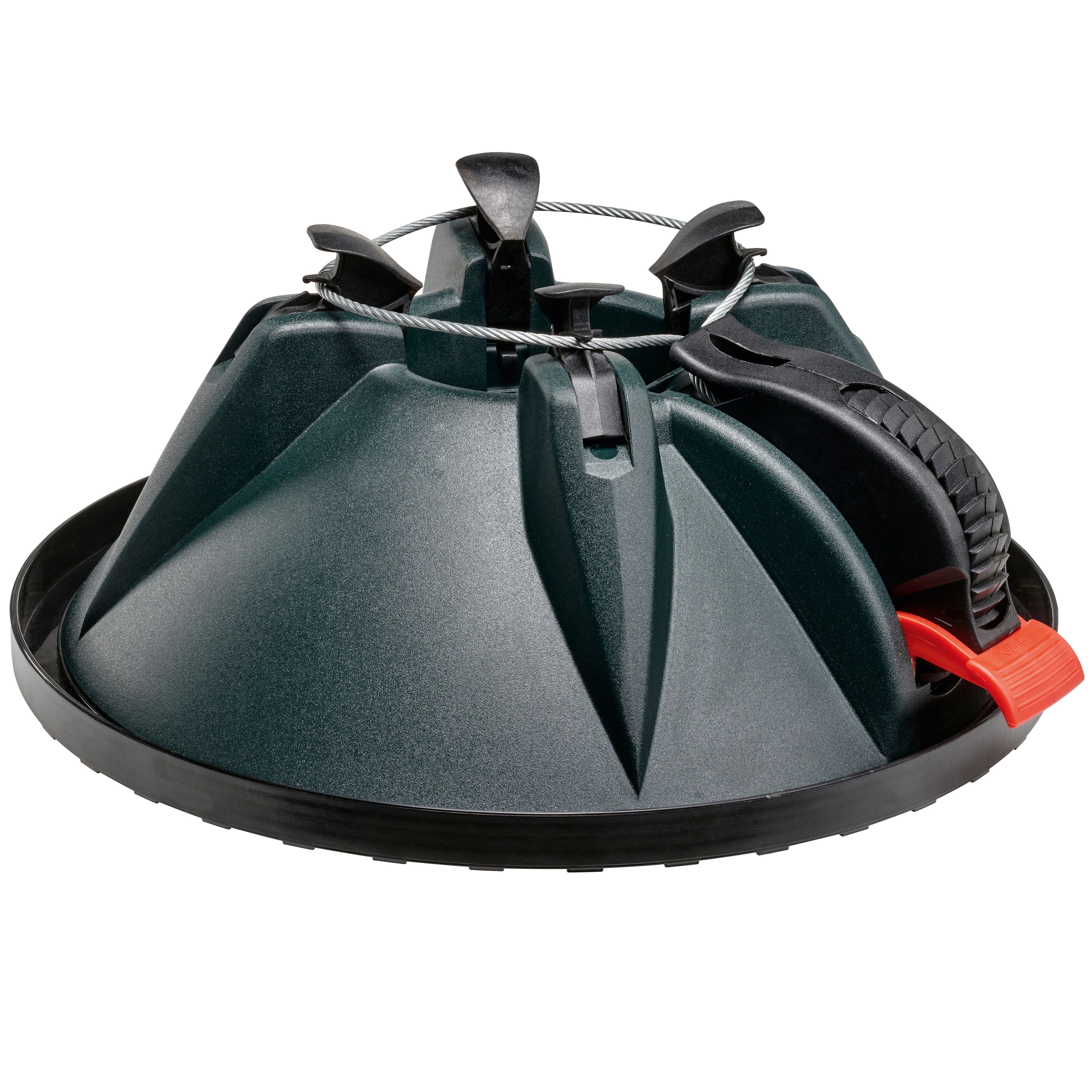 Dark green Plastic Christmas tree stand 14cm DIY at B&Q