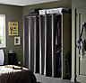 Dark grey Hooked Curtain (W)200cm (L)200cm, Single