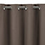 Dark grey Hooked Curtain (W)200cm (L)200cm, Single