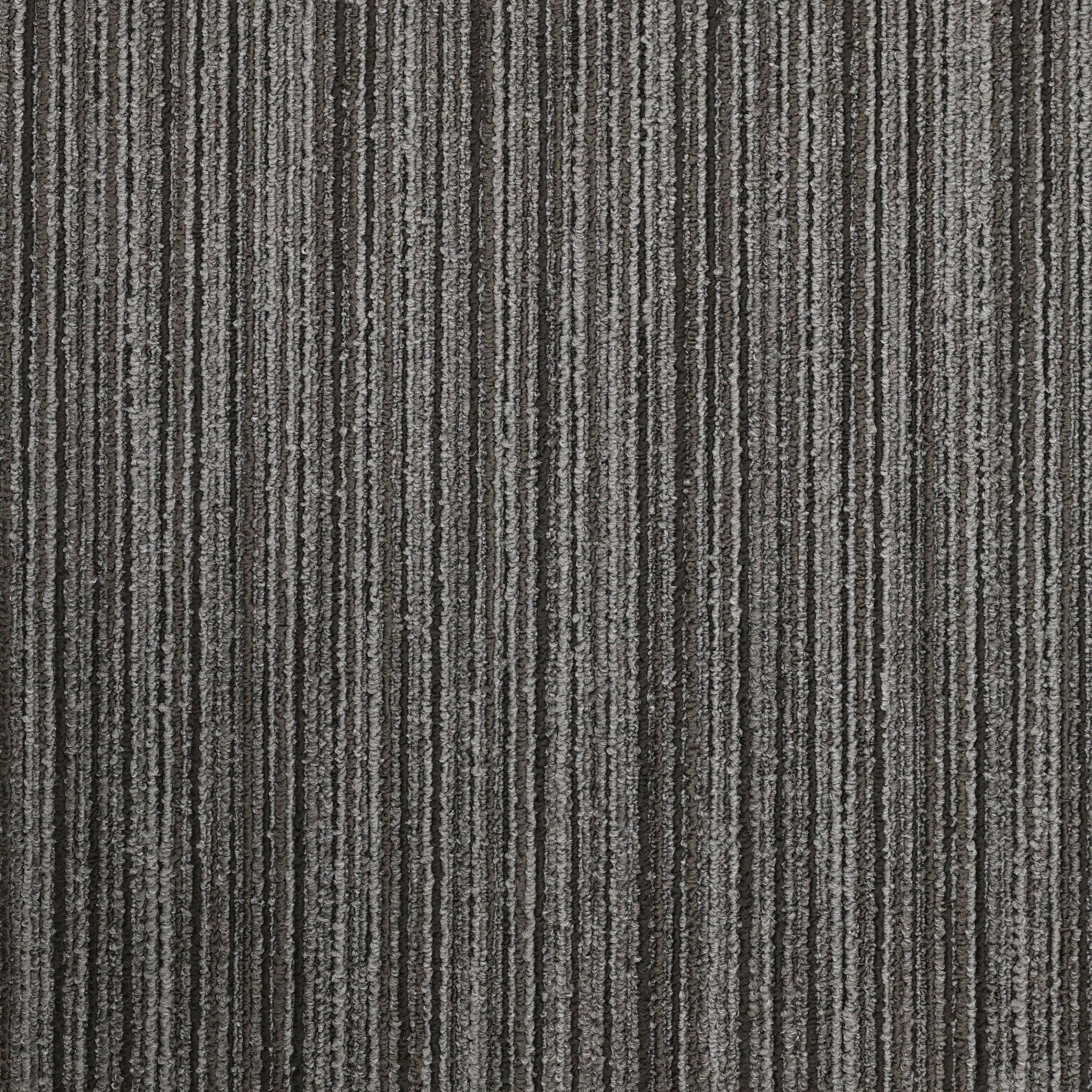 Dark Grey Mercury Stripe Loop Carpet tile, (L)500mm x (W)500mm