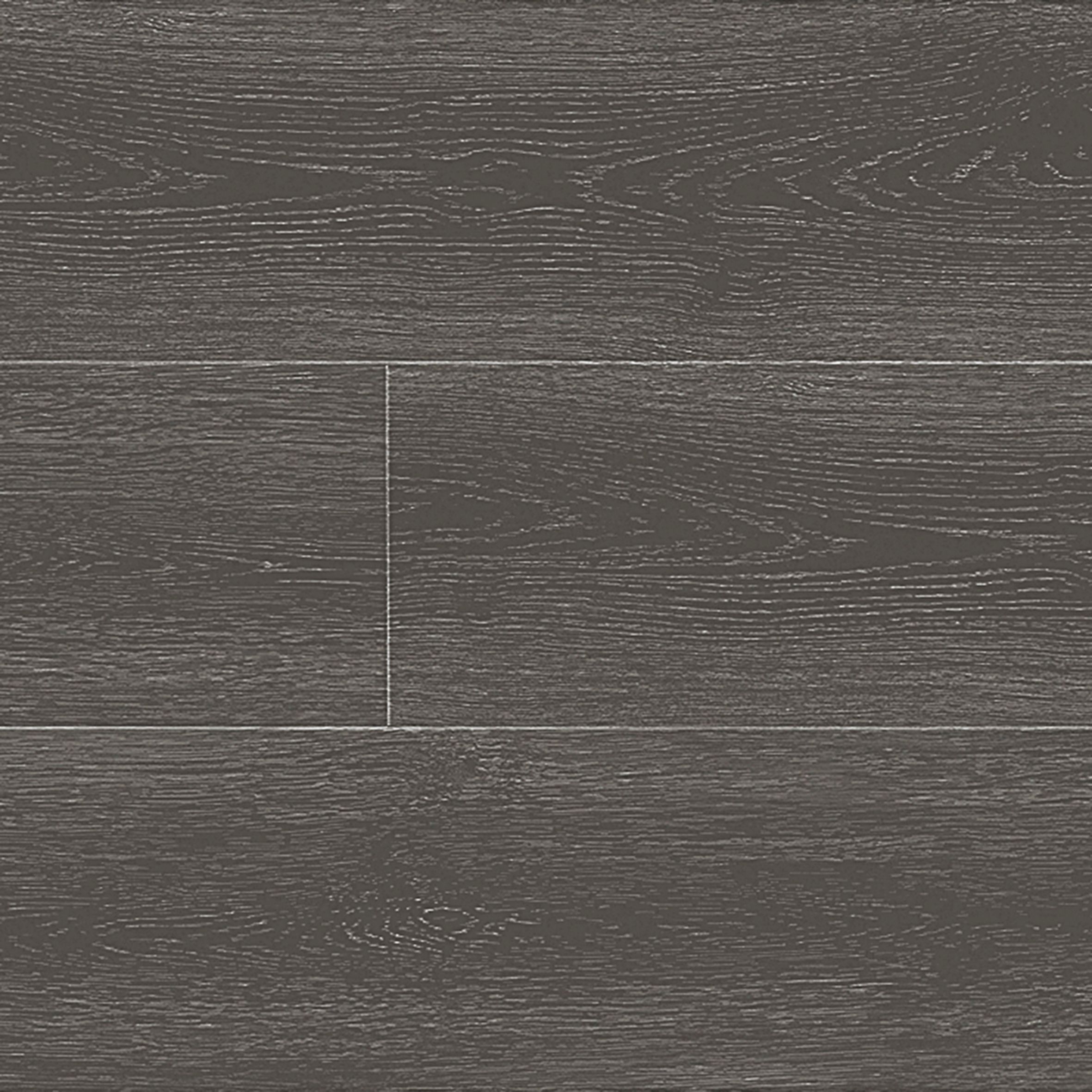 Dark grey toulon Oak effect Vinyl tile Pack of 8