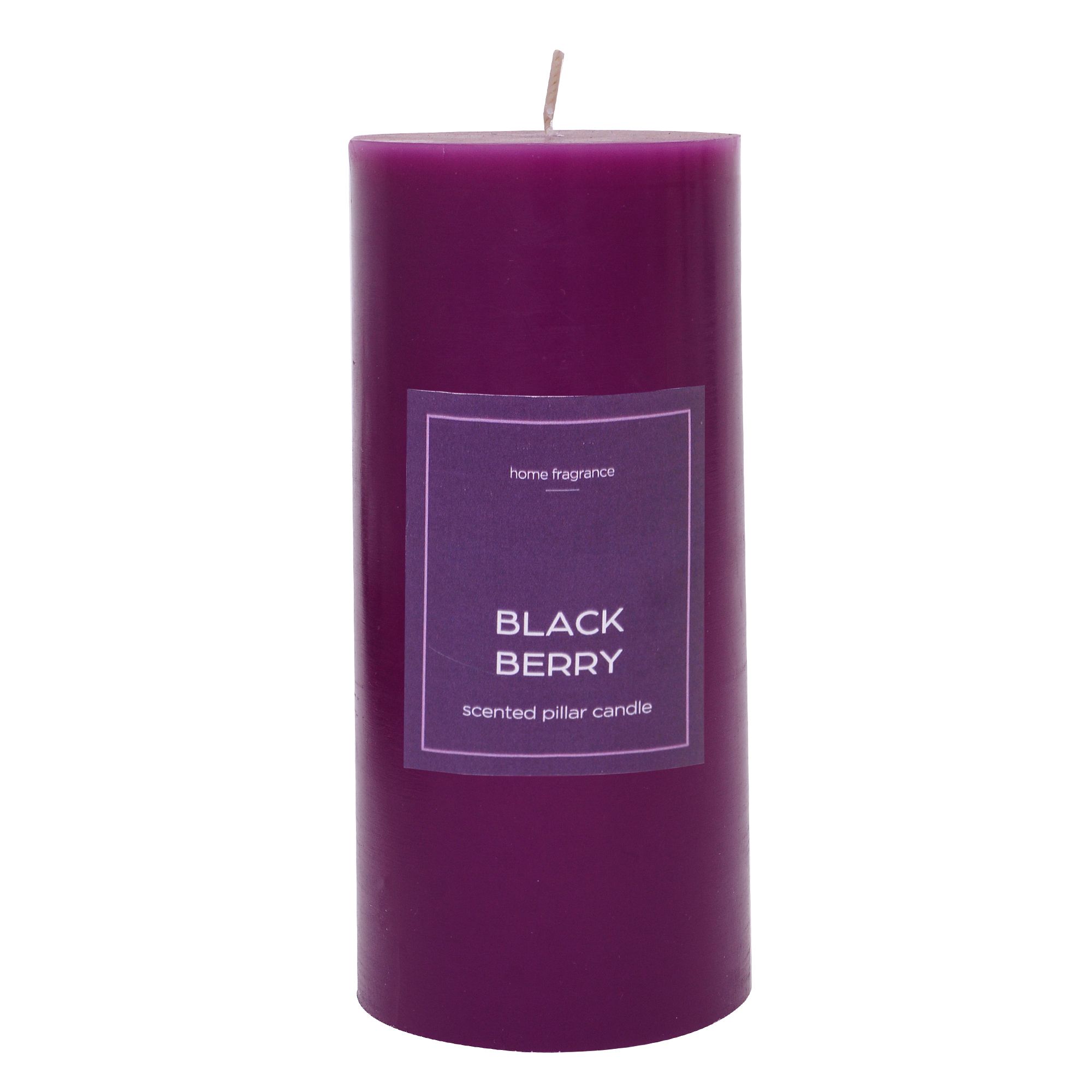Dark purple Blackberry Pillar candle Large DIY at B&Q