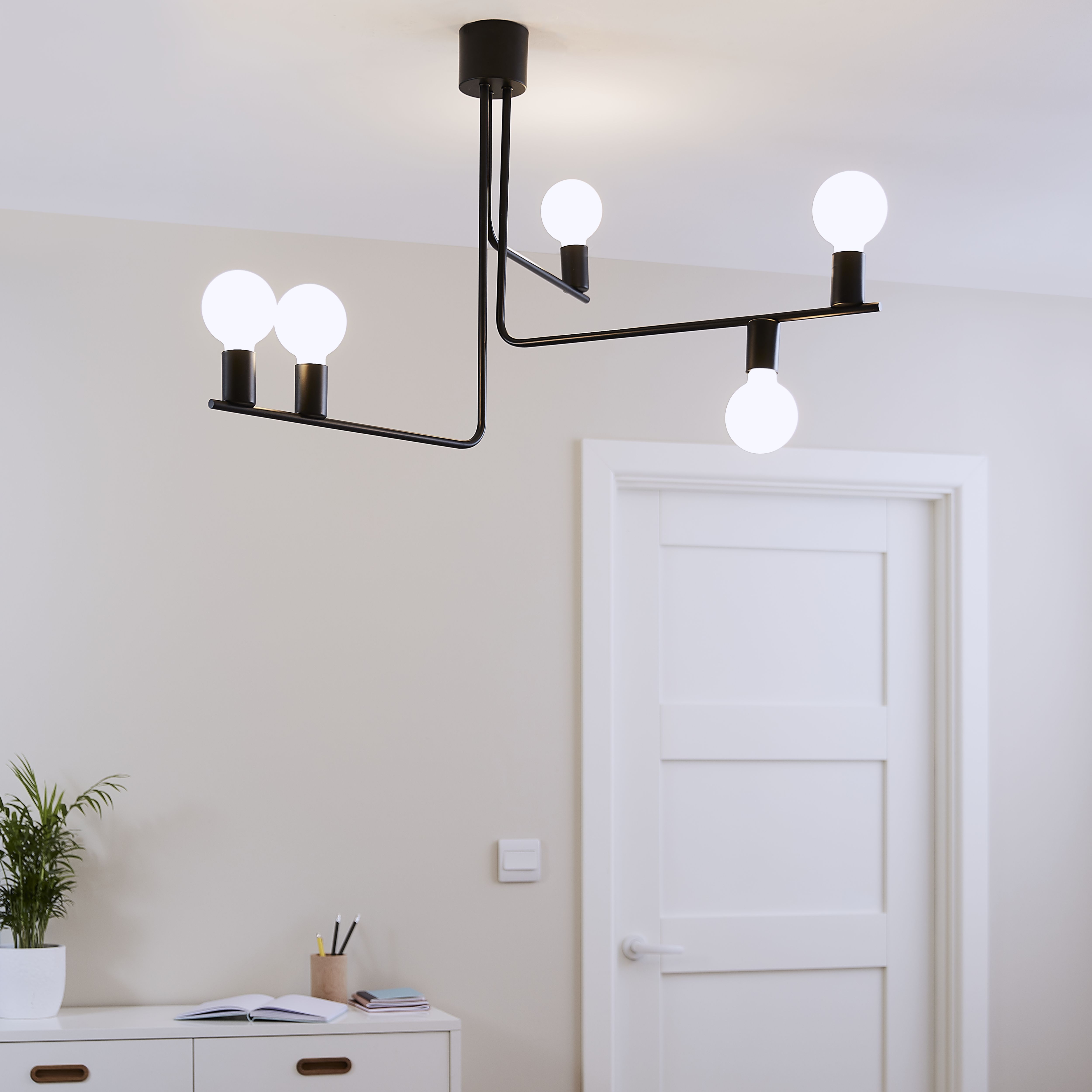 5 lamp ceiling light