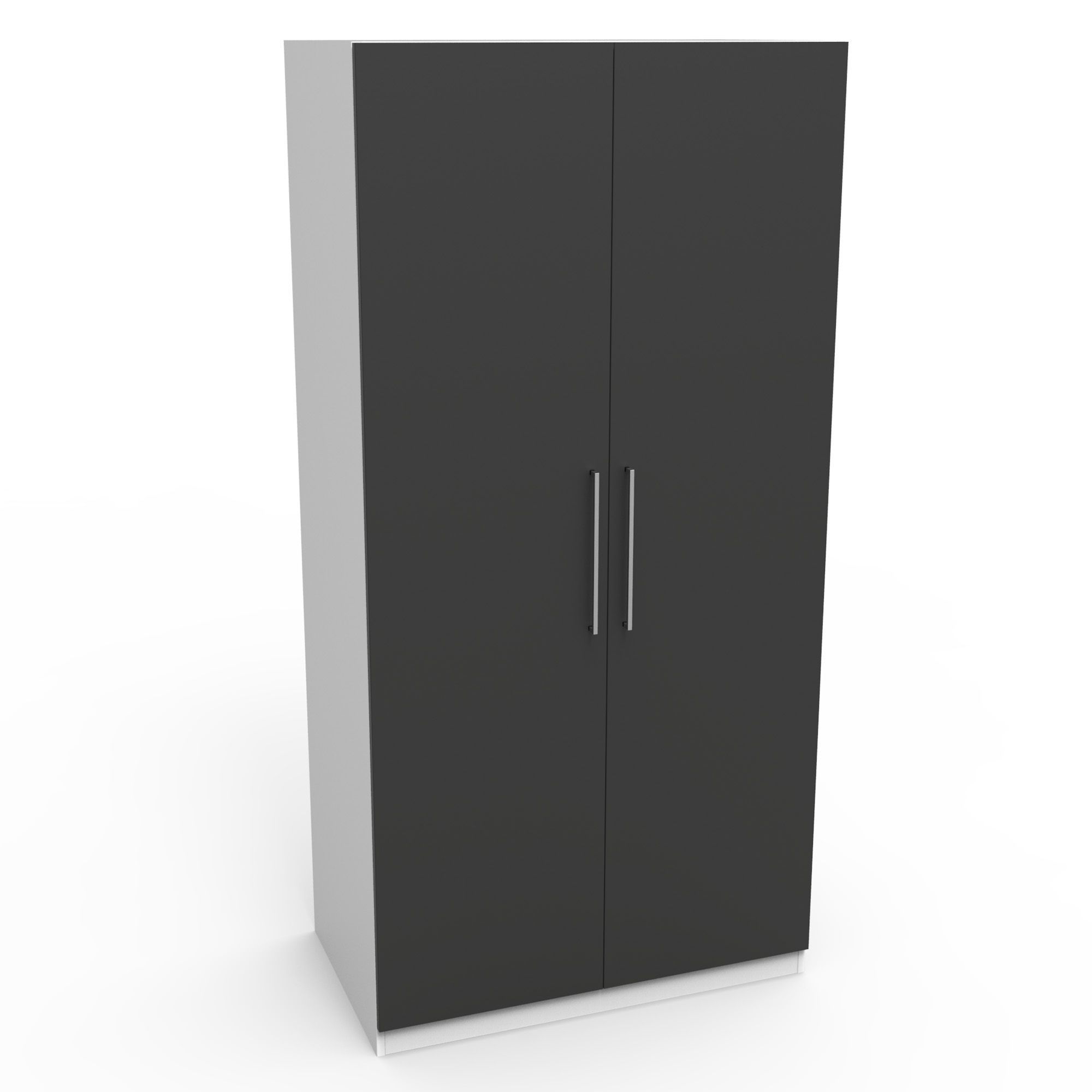 Darwin Gloss Anthracite White Double Wardrobe H 2004mm W 1000mm D 566mm Diy At B Q