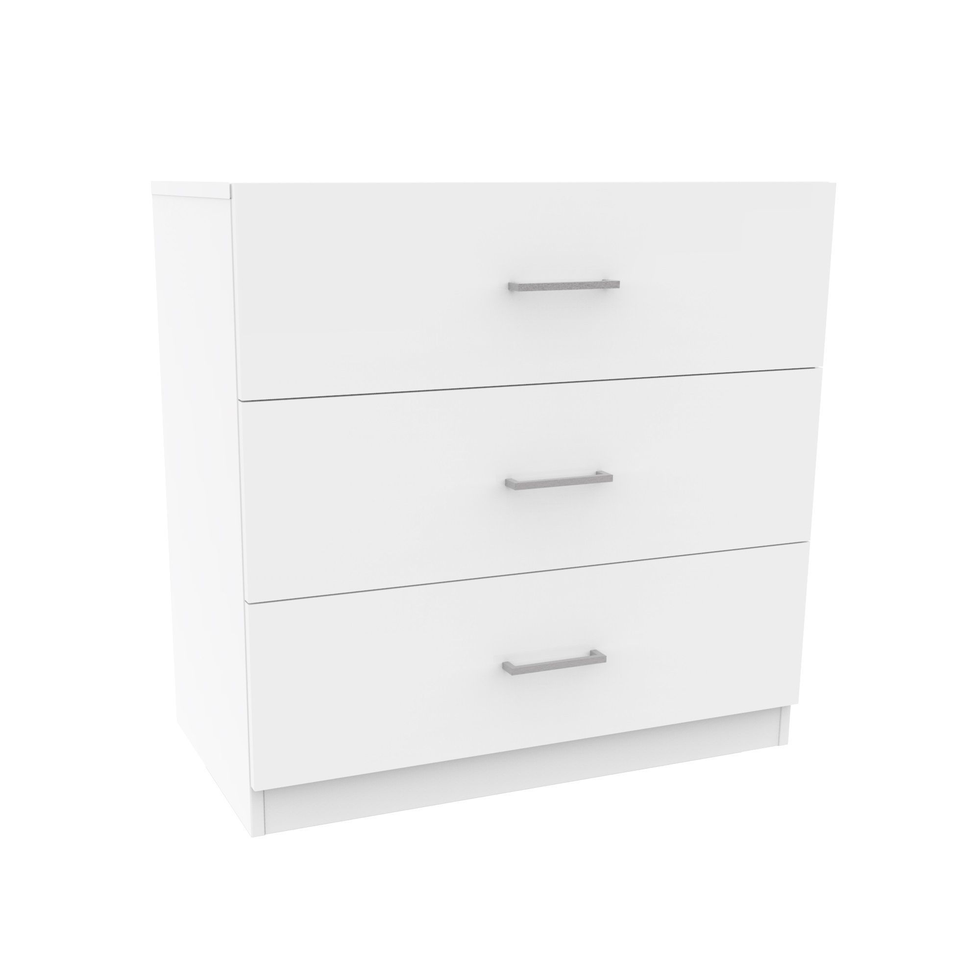 Darwin Gloss white 3 Drawer Chest (H)787mm (W)800mm (D)420mm