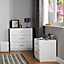 Darwin Gloss white 3 Drawer Chest of drawers (H)787mm (W)800mm (D)420mm