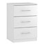 Darwin Gloss white MDF & particle board 3 Drawer Chest of drawers (H)737mm (W)500mm (D)500mm