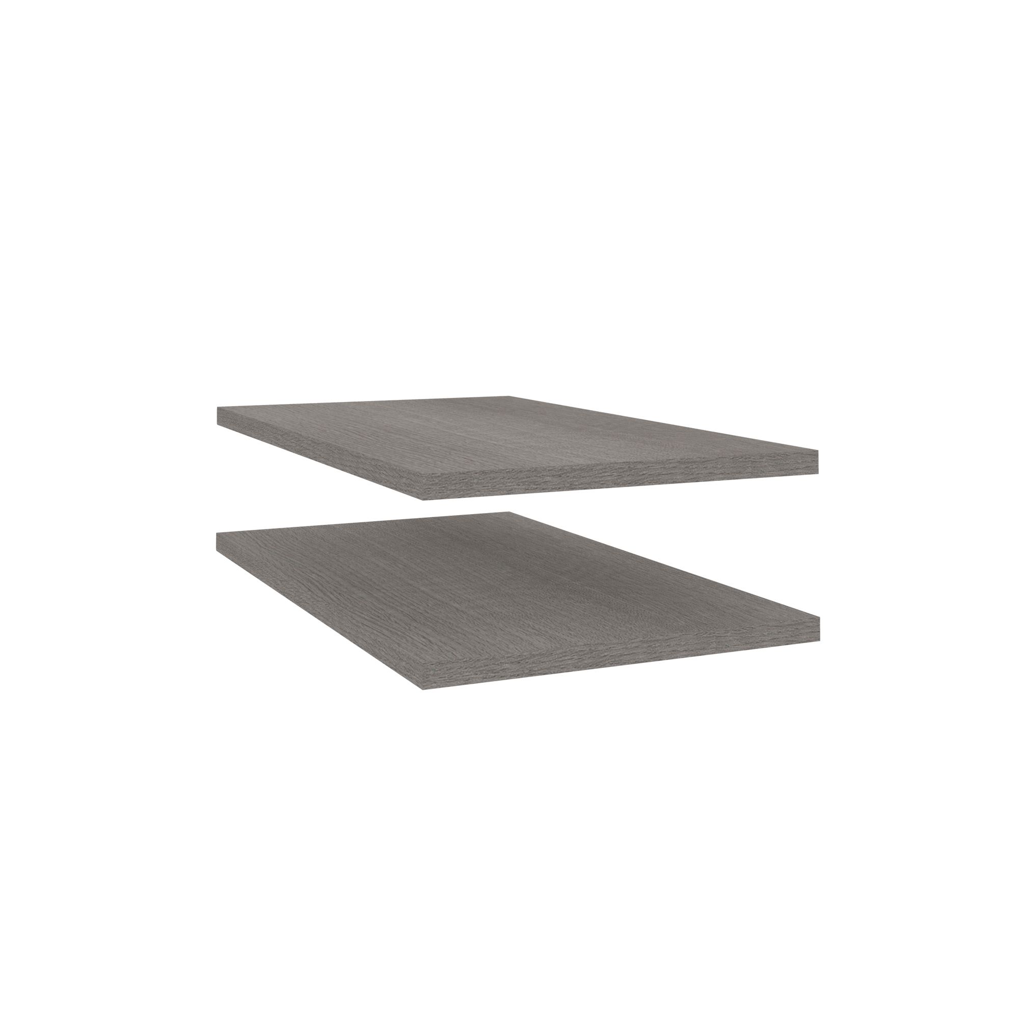 Darwin Modular Matt grey oak effect Internal Corner shelf kit (W)272mm (D)548mm, Pack of 2