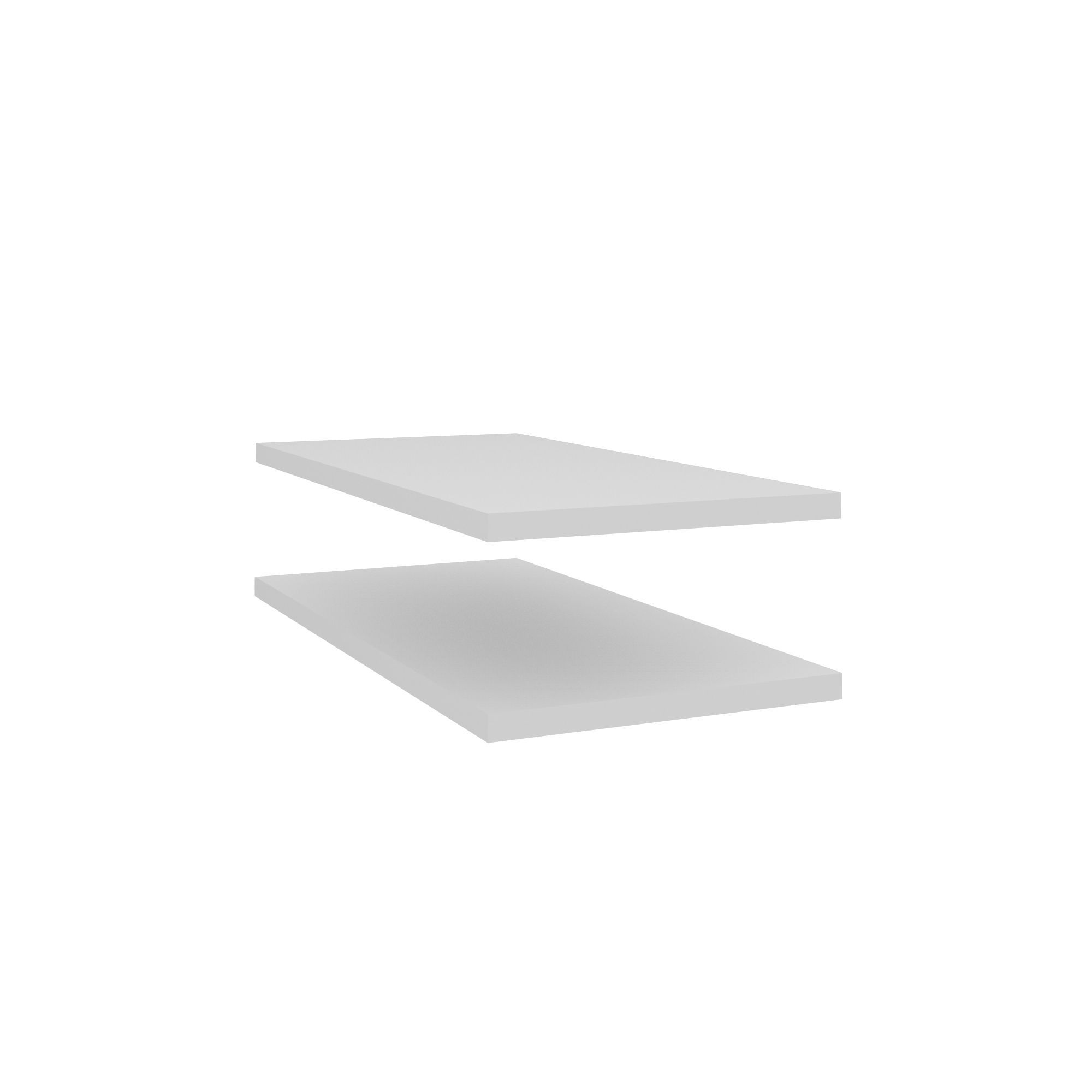 Darwin Modular Matt white Internal Corner shelf kit (W)272mm (D)548mm, Pack of 2