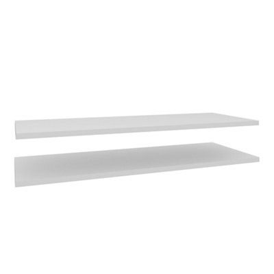 Darwin Modular Matt white Internal Shelf kit (W)1000mm (D)370mm, Set of 2