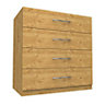 Darwin Oak effect 4 Drawer Chest of drawers (H)1026mm (W)1000mm (D)566mm