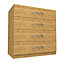 Darwin Oak effect 4 Drawer Chest of drawers (H)1026mm (W)1000mm (D)566mm