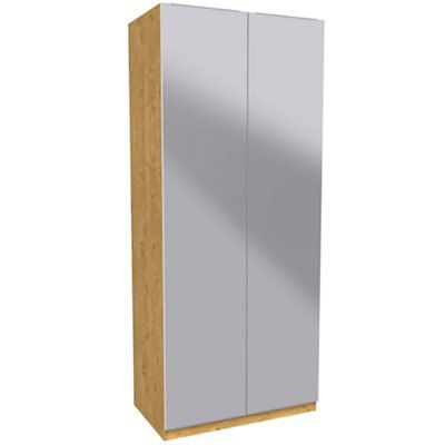 Darwin Oak effect Double Wardrobe (H)2350mm (W)997mm (D)566mm