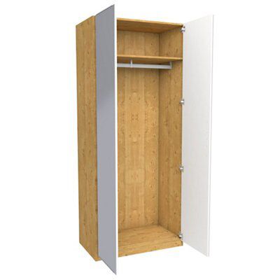 Darwin Oak effect Double Wardrobe (H)2350mm (W)997mm (D)566mm