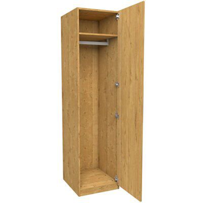 Darwin Oak effect Single Wardrobe (H)2004mm (W)500mm (D)566mm