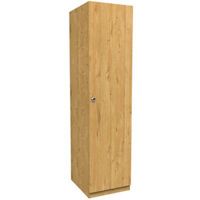 Darwin Oak effect Single Wardrobe (H)2004mm (W)500mm (D)566mm