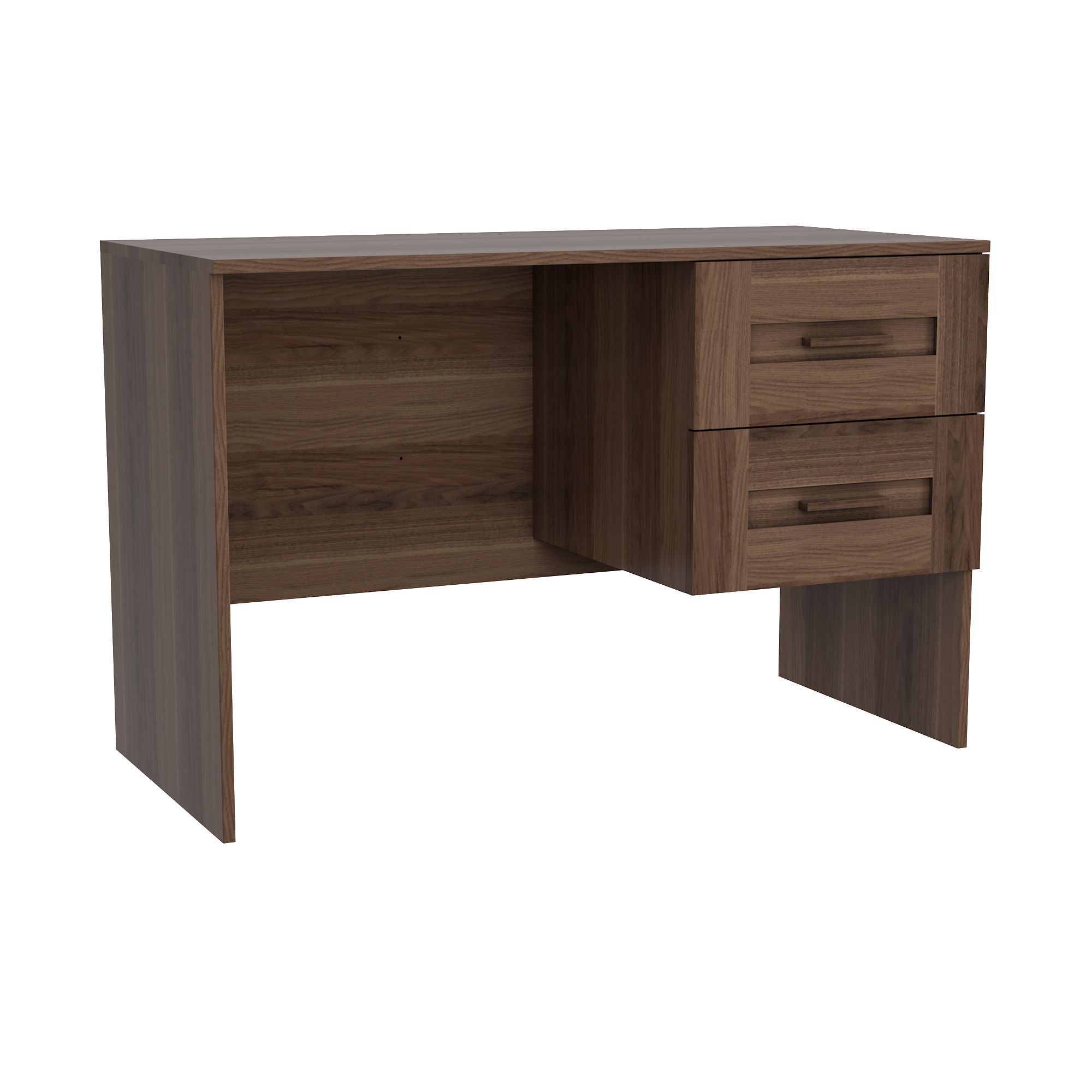 Darwin Walnut effect 2 Drawer Desk