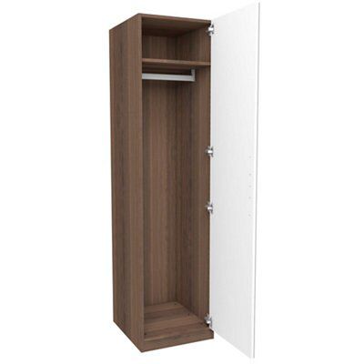 Darwin Walnut effect Single Wardrobe (H)2004mm (W)500mm (D)566mm