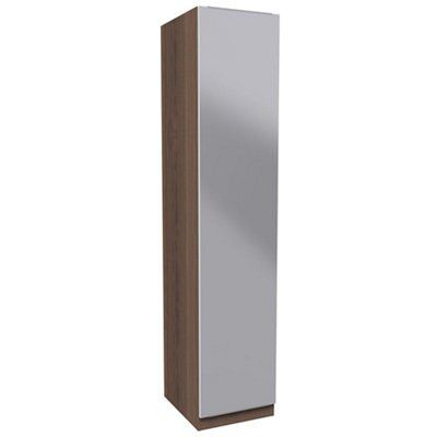 Darwin Walnut effect Single Wardrobe (H)2350mm (W)499mm (D)566mm