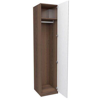 Darwin Walnut effect Single Wardrobe (H)2350mm (W)499mm (D)566mm