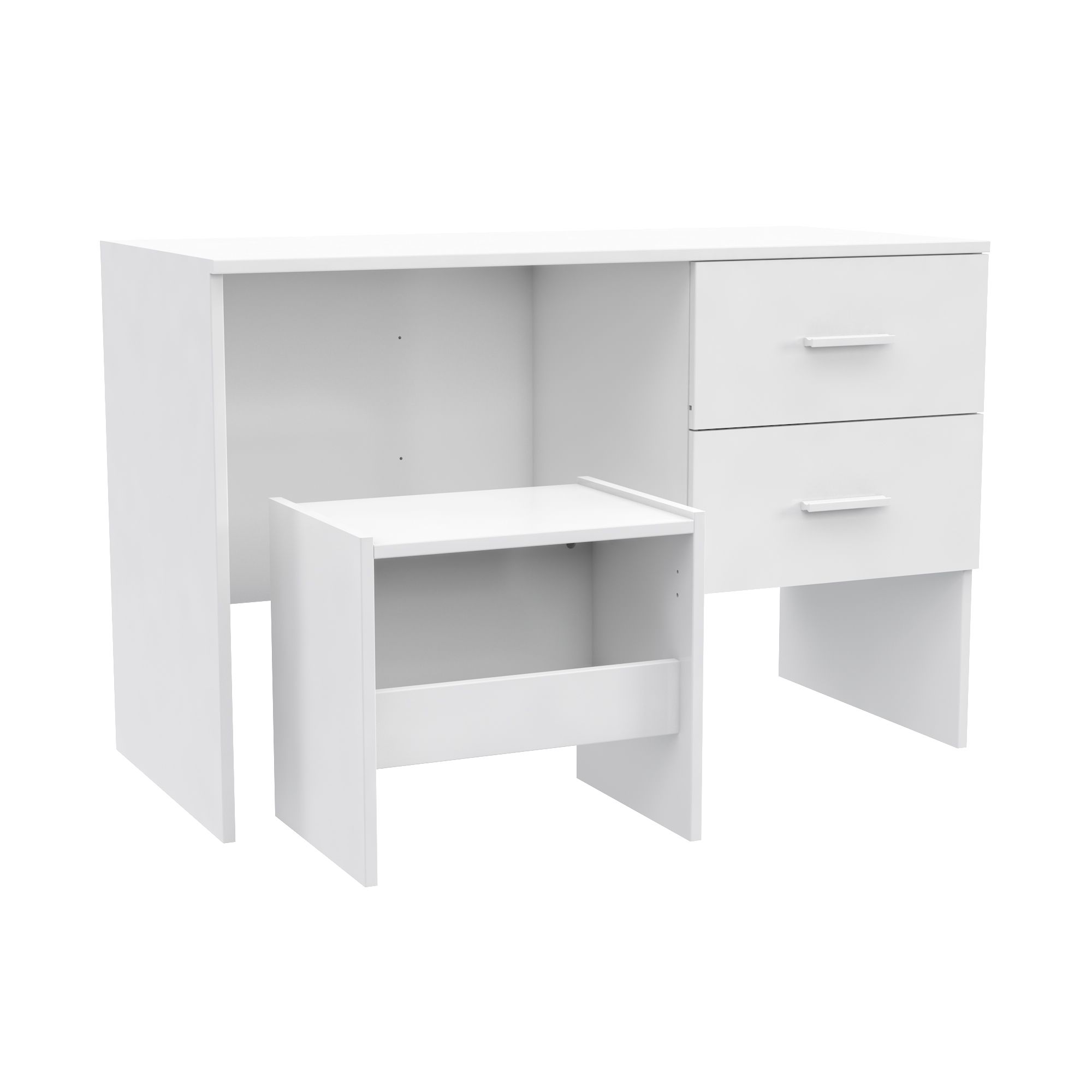 Darwin White 2 Drawer Desk | DIY At B&Q