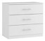 Darwin White 3 Drawer Chest of drawers (H)737mm (W)800mm (D)500mm