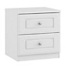 Darwin White MDF & particle board 2 Drawer Chest of drawers (H)536mm (W)500mm (D)500mm