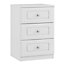 Darwin White MDF & particle board 3 Drawer Chest of drawers (H)737mm (W)500mm (D)500mm