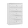 Darwin White MDF & particle board 5 Drawer Chest of drawers (H)1185mm (W)800mm (D)500mm