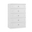 Darwin White MDF & particle board 5 Drawer Chest of drawers (H)1185mm (W)800mm (D)500mm