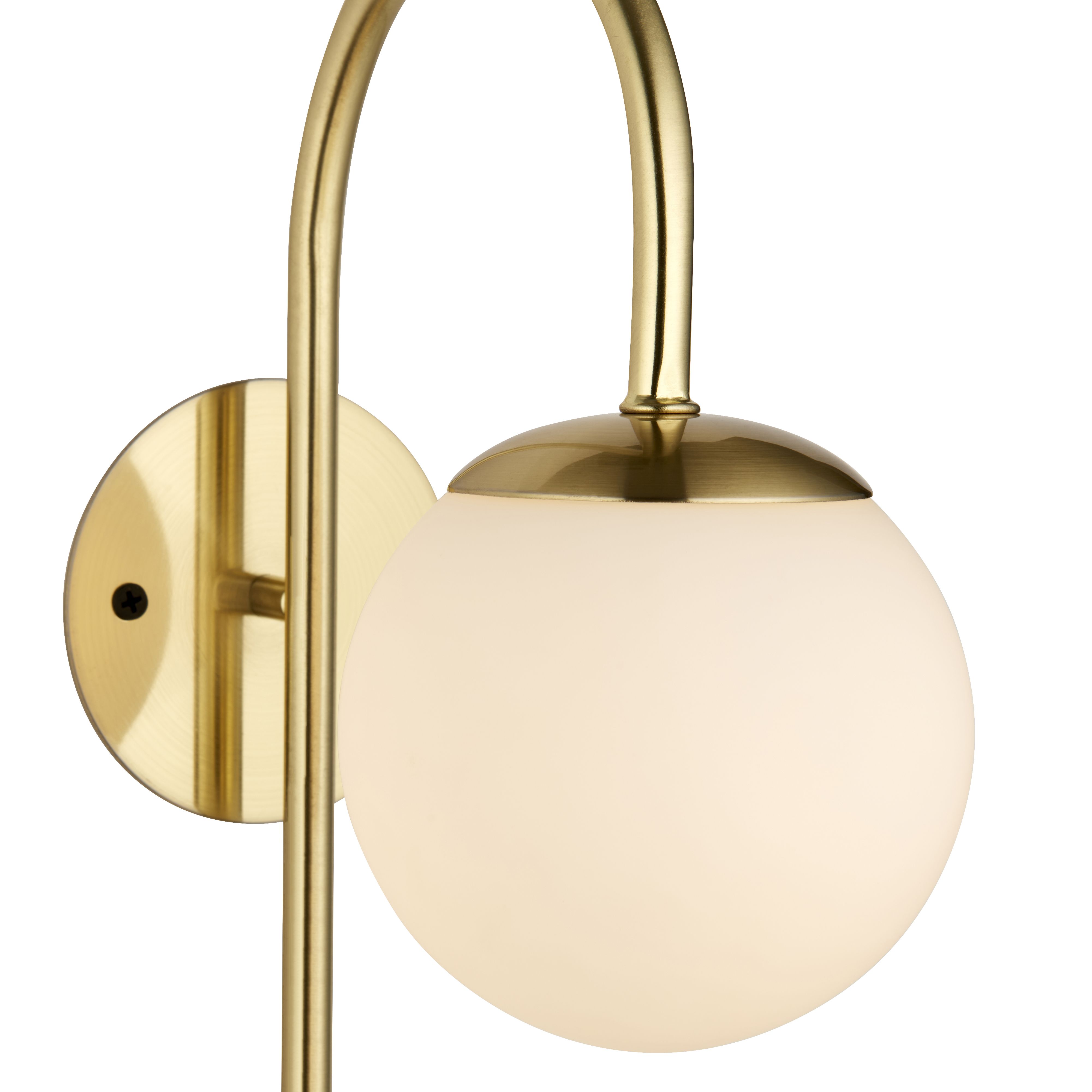 Dasha Gloss Brass effect Plug-in Wall light
