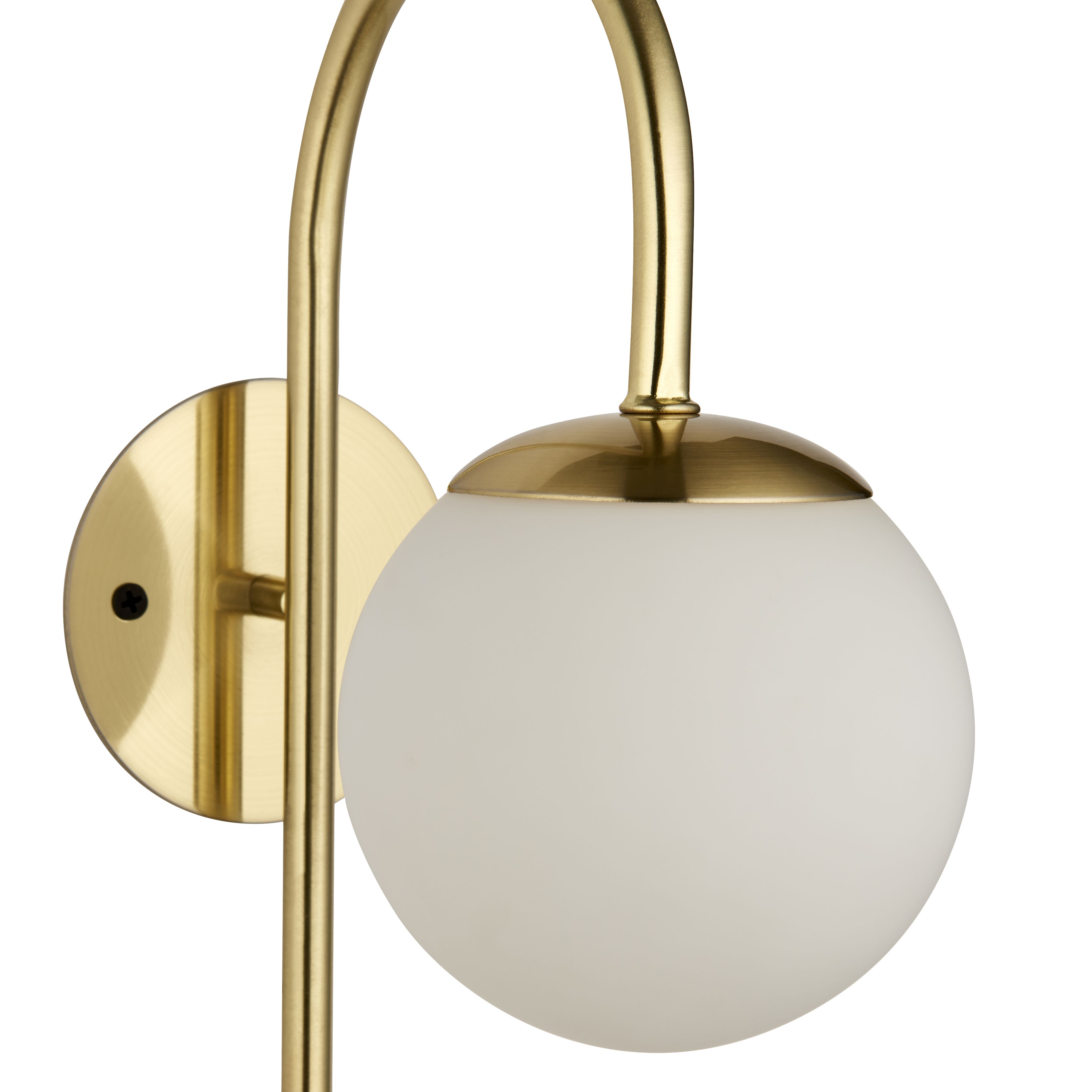 Dasha Gloss Brass effect Plug-in Wall light