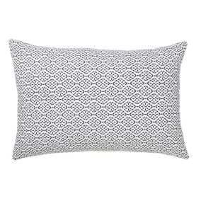Dashes Patterned Black & white Cushion (L)40cm x (W)60cm
