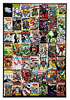 DC comic Multicolour Wall art (H)925mm (W)620mm