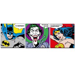 DC faces Multicolour Wall art, Set of 3 (H)300mm (W)300mm