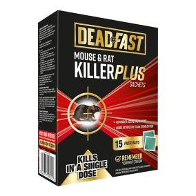 Deadfast Rodents Plus Rodenticide, Pack of 15, 150g
