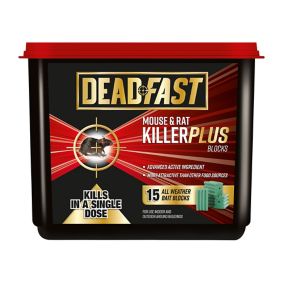 Deadfast Rodents Plus Rodenticide, Pack of 15, 300g