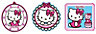 Decofun Hello kitty Multicolour Self-adhesive Wall sticker (L)300mm (W)300mm
