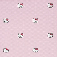 Decofun Pink Hello Kitty polka dots Smooth Wallpaper